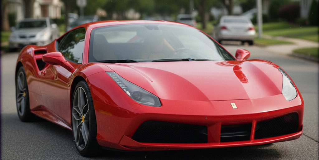 AI-generated sports car image from Nano Banana