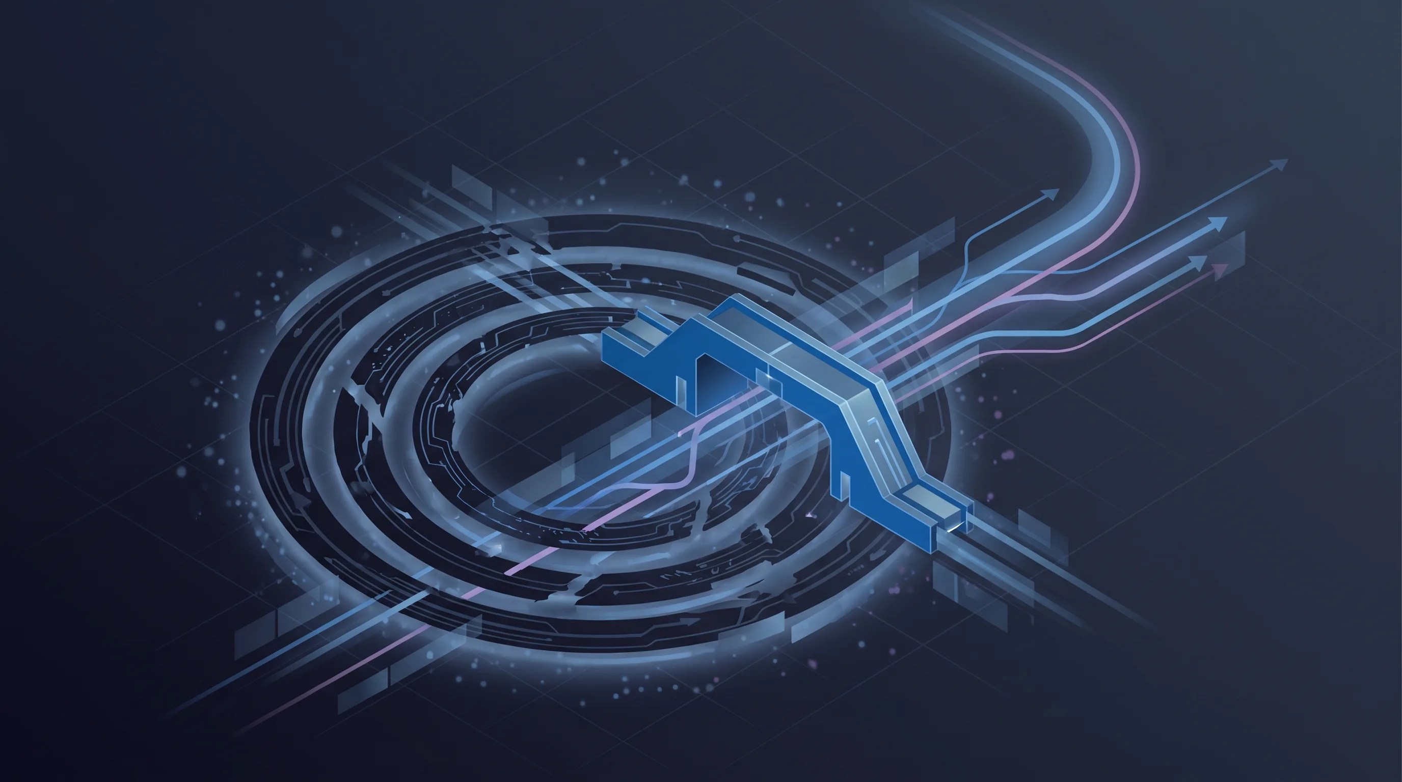 Conceptual illustration of a repeating error loop being broken and redirected onto a new path, representing breaking a recurring AI failure pattern.